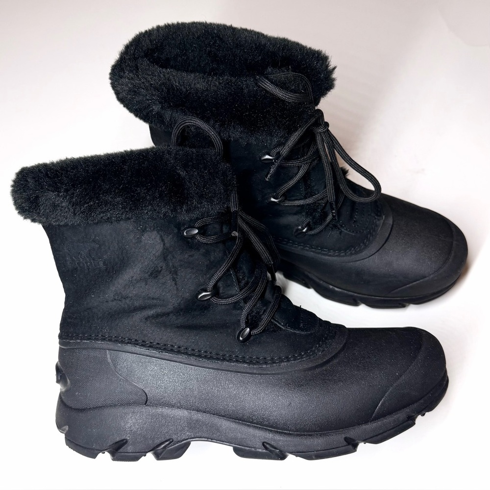 Sorel Women’s Snow Angel Faux Fur Detail Waterproof Boots Black Size- 8 - Picture 4 of 10